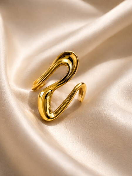 Serena Flow Gold-Plated Statement Ring