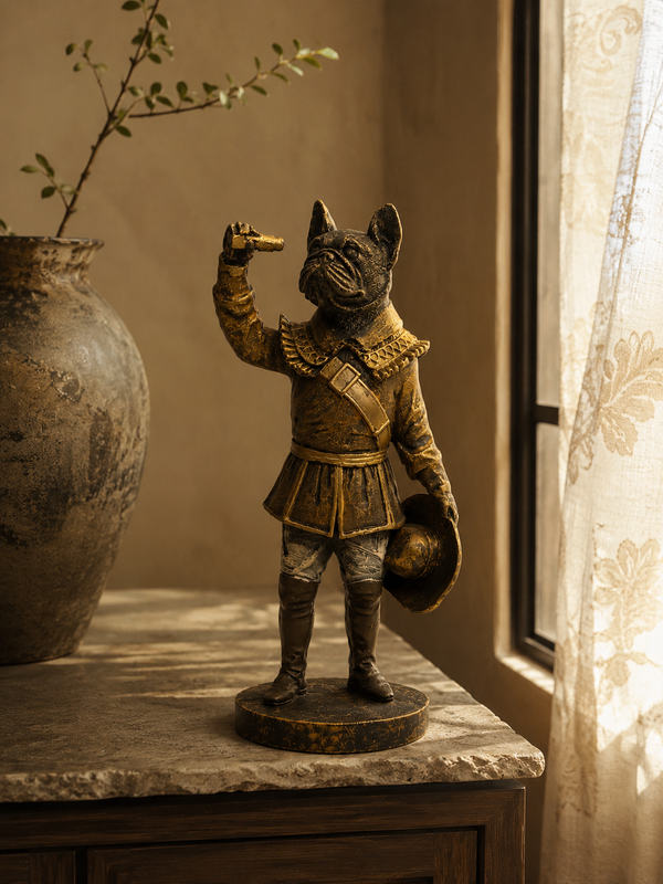 Sir Barkington – The Adventurer Dog Sculpture
