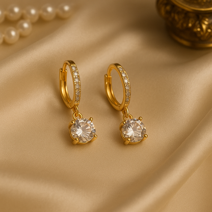 Celeste Petite Crystal Drop Hoops