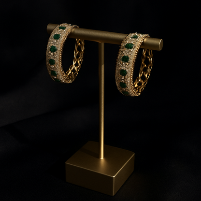 Emerald Royale Hoops
