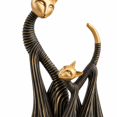 Miu & Miso – Sculptural Cat Duo