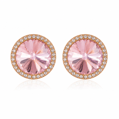 Blush Pink Halo Stud Earrings