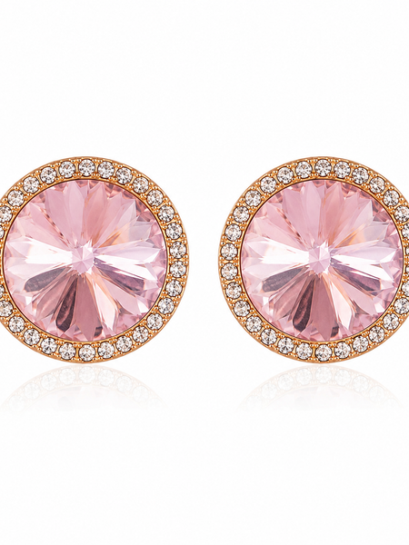 Blush Pink Halo Stud Earrings