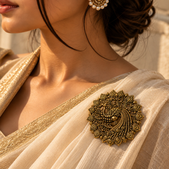 Mayura Heritage Peacock Brooch