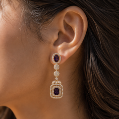 Amethyst Royale Drop Earrings