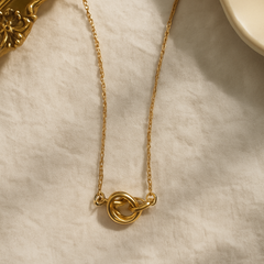 Golden Knot Pendant Necklace