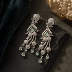 Serena Mint Cascade Earrings
