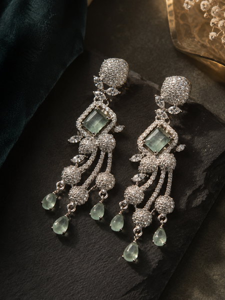 Serena Mint Cascade Earrings