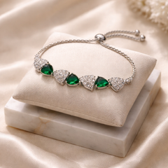 Emerald Heart Bracelet