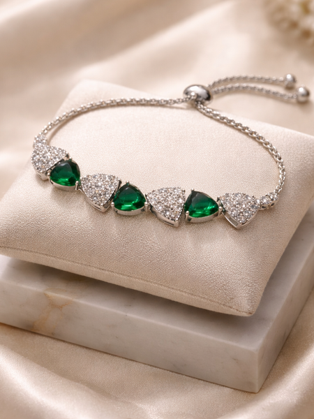 Emerald Heart Bracelet