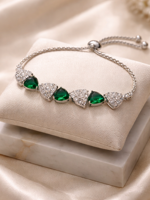Emerald Heart Bracelet