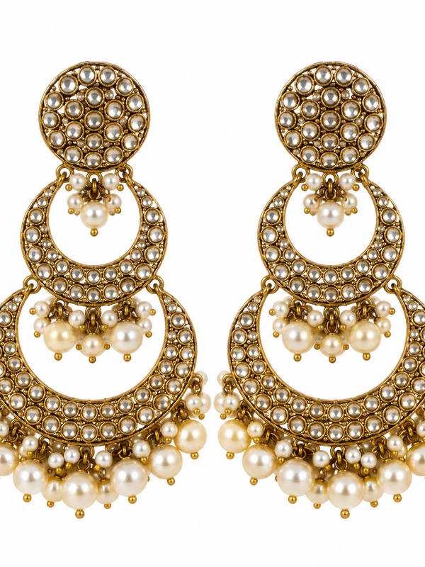 Noor Pearl Chandbali Earrings