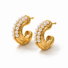 Pearl Hoop Earrings
