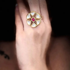 Kumud Kundan Ruby Ring