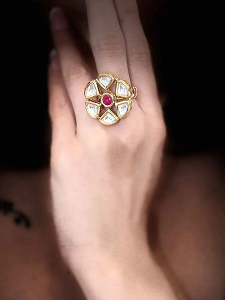 Kumud Kundan Ruby Ring