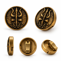 Trishul Shakti Heritage Gold Button Cover