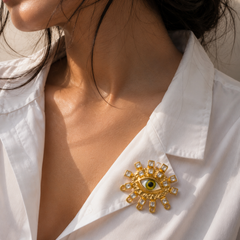 Celestial Guardian Evil Eye Brooch