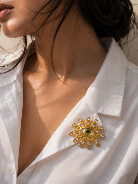 Celestial Guardian Evil Eye Brooch