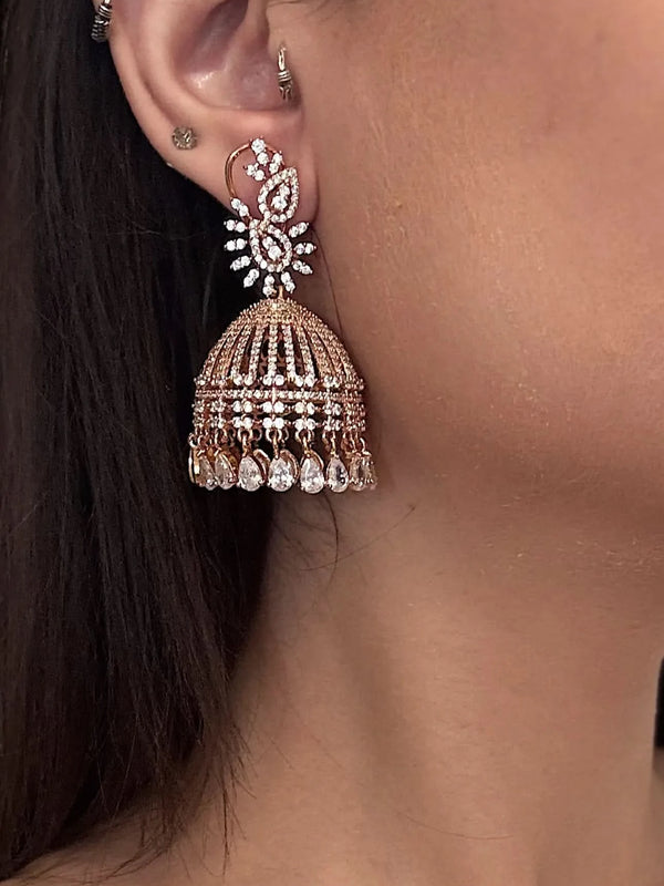 Suroor Rose Dome Jhumkas