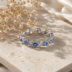 Sapphire Wave Eternity Ring