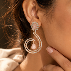 Rosé Celeste Crystal Drop Earrings