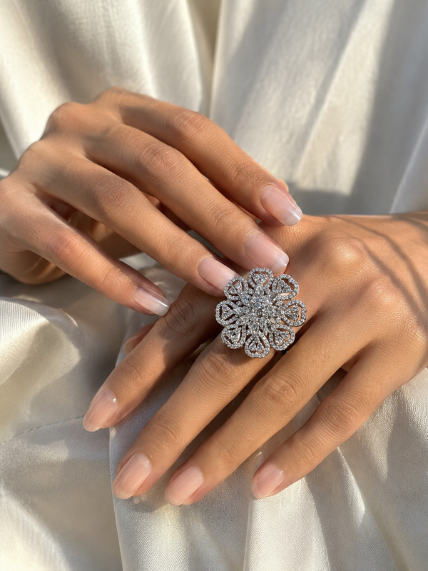 Diamond Bloom Statement Ring