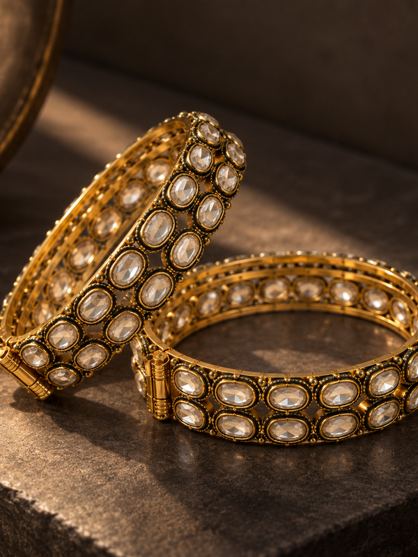 Noor Polki Bangle Set