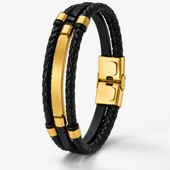 The Noir Layered Bar Bracelet