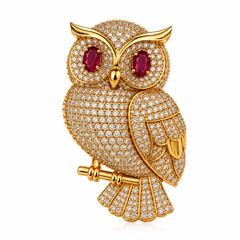 Rakta Drishti Owl Brooch