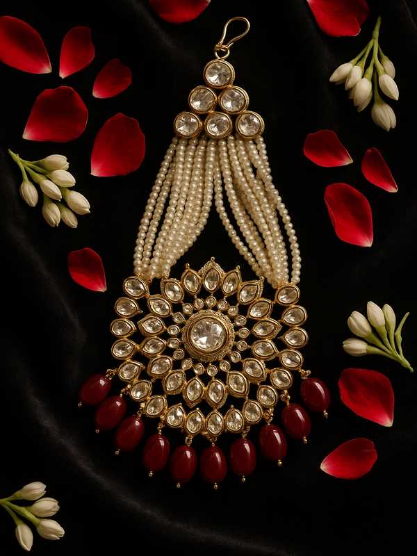 Pearl & Ruby Kundan Passa