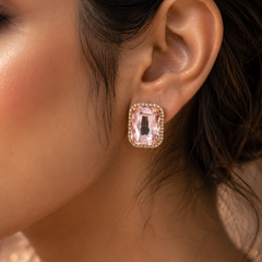 Blush Radiance Stud Earrings
