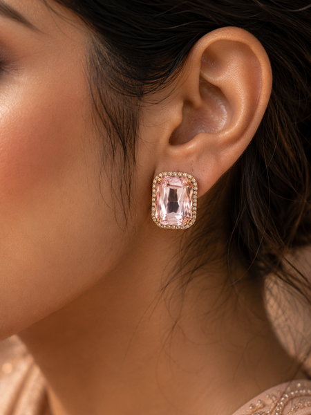 Blush Radiance Stud Earrings
