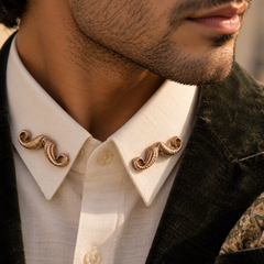 Saanjh Sculpted Collar Pins – Pair