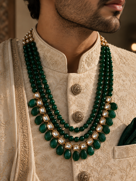 Zareen Emerald Layered Men’s Haar