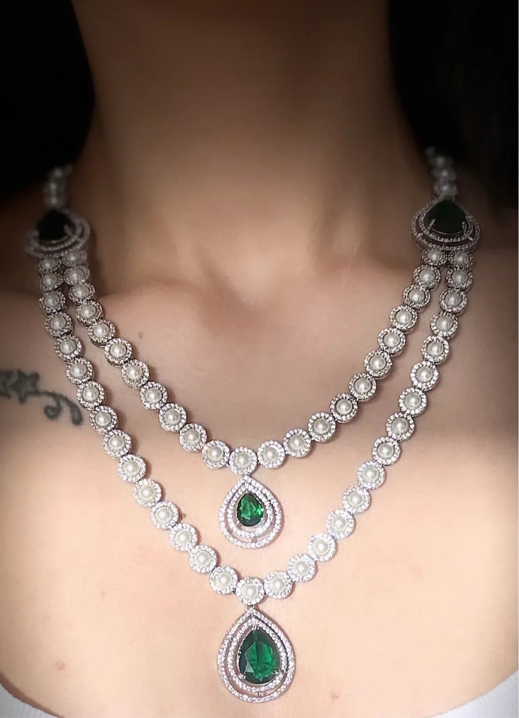 Pearl Empress Emerald Set