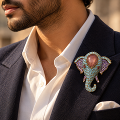 Aira Elephant Brooch