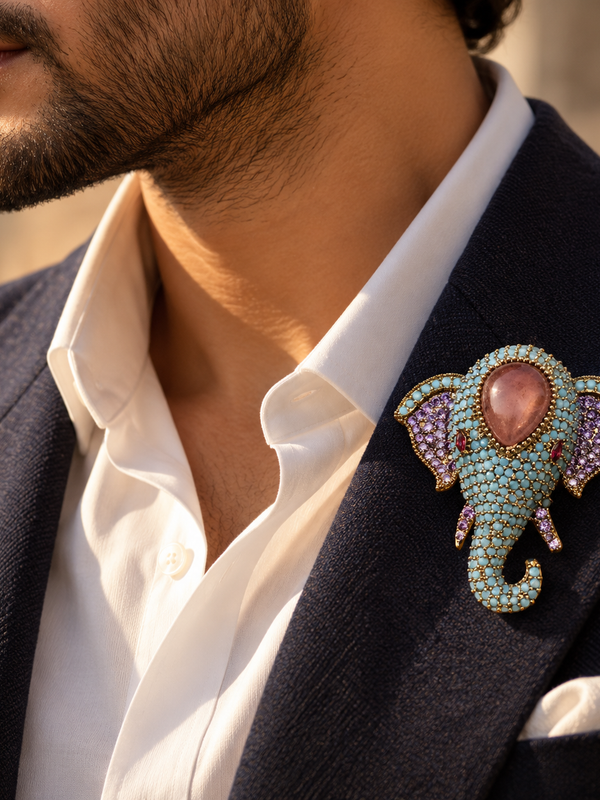 Aira Elephant Brooch
