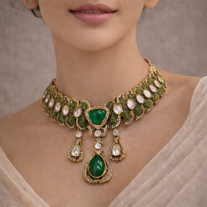 Emerald Noor Heritage Choker Set