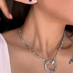 Celestial Diamond Neelam Necklace Set
