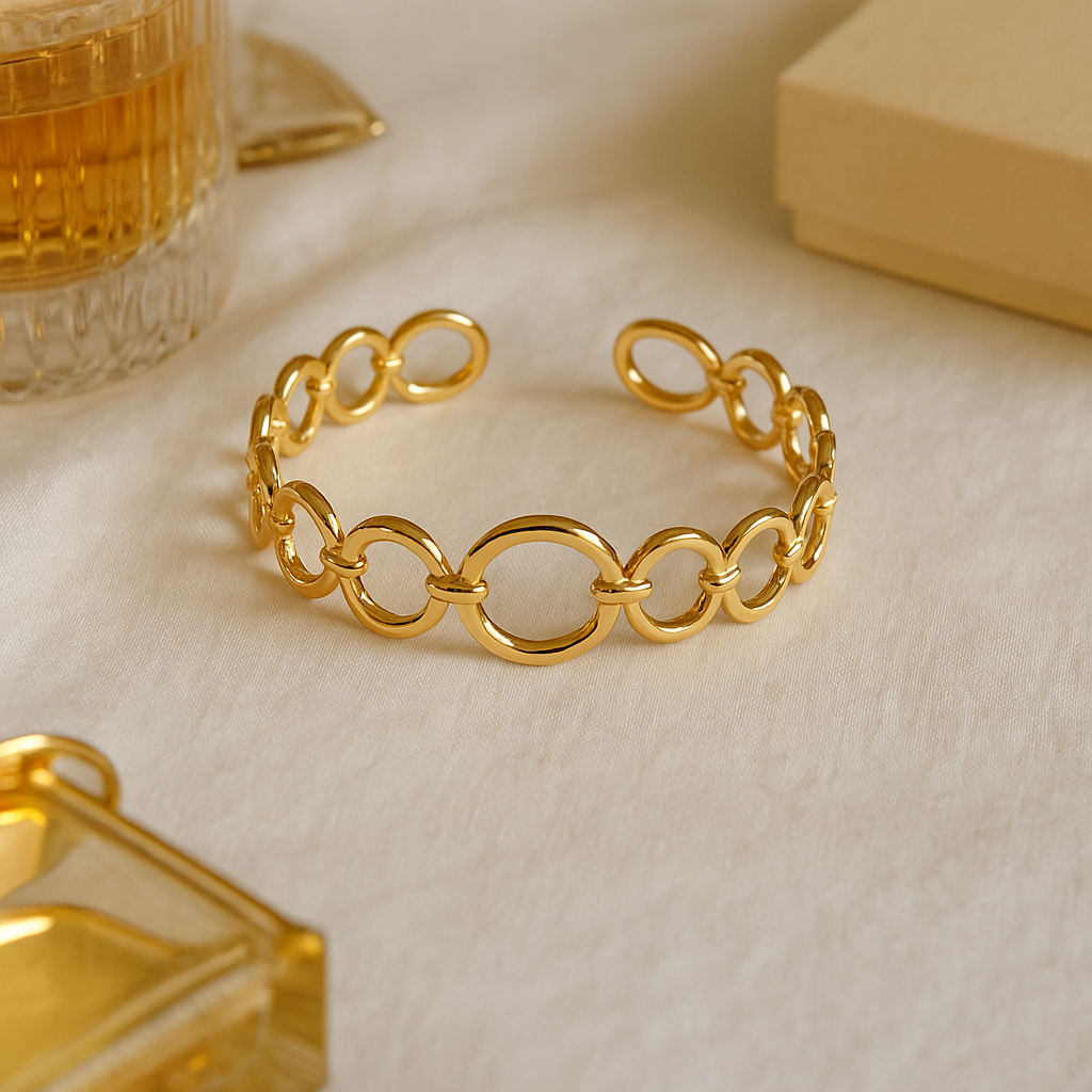 Golden Cirque Open Cuff Bracelet