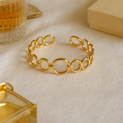 Golden Cirque Open Cuff Bracelet