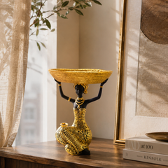 The Golden Grace Basket Sculpture