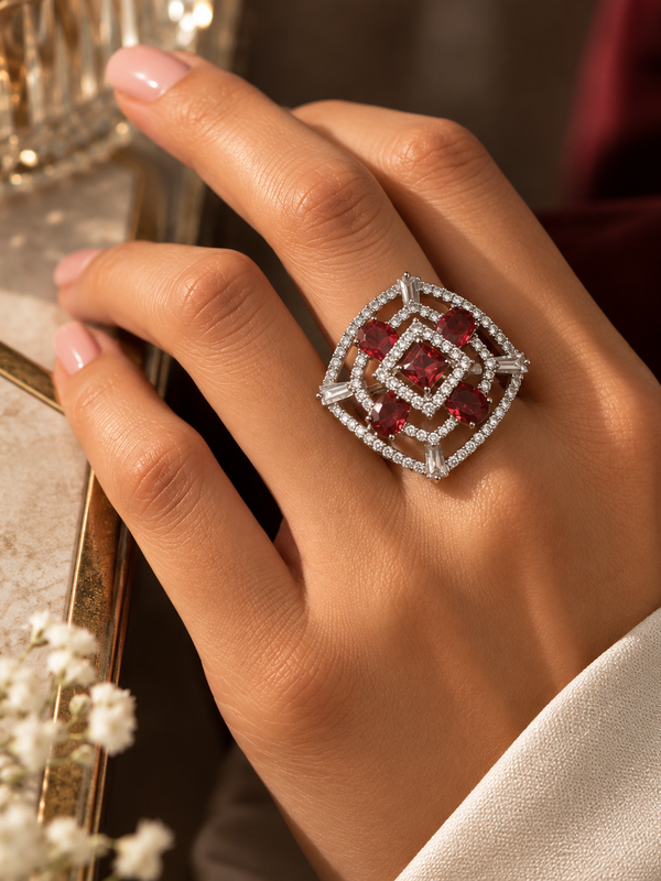Ruby Aabha Statement Ring
