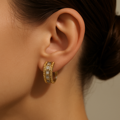 Golden Prism Statement Earrings