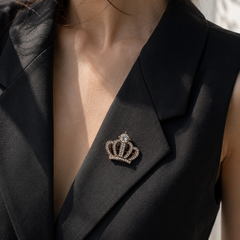 Royal Crest Crown Brooch