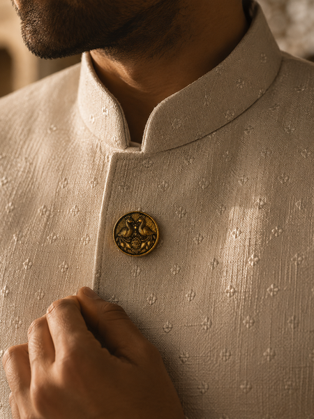Mayura Heritage Gold Button Cover
