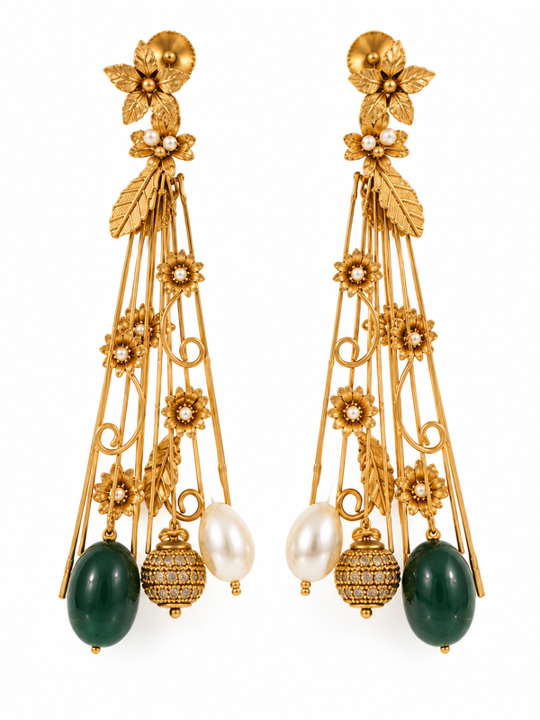 Bagh-e-Noor Botanical Necklace & Earrings Set