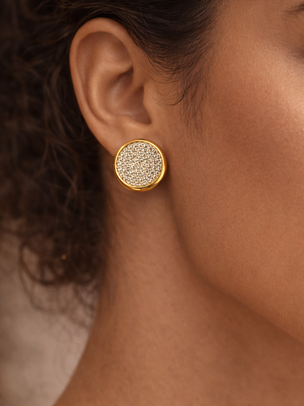 Quilté Diamond Grid Hoop Earrings
