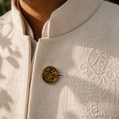 Vighnaharta Heritage Gold Button Cover