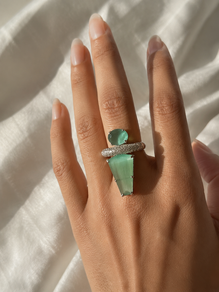 Aurelia Mint Sculptural Ring